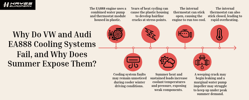 Why Do VW and Audi EA888 Cooling Systems Fail and Why Does Summer Expose Them
